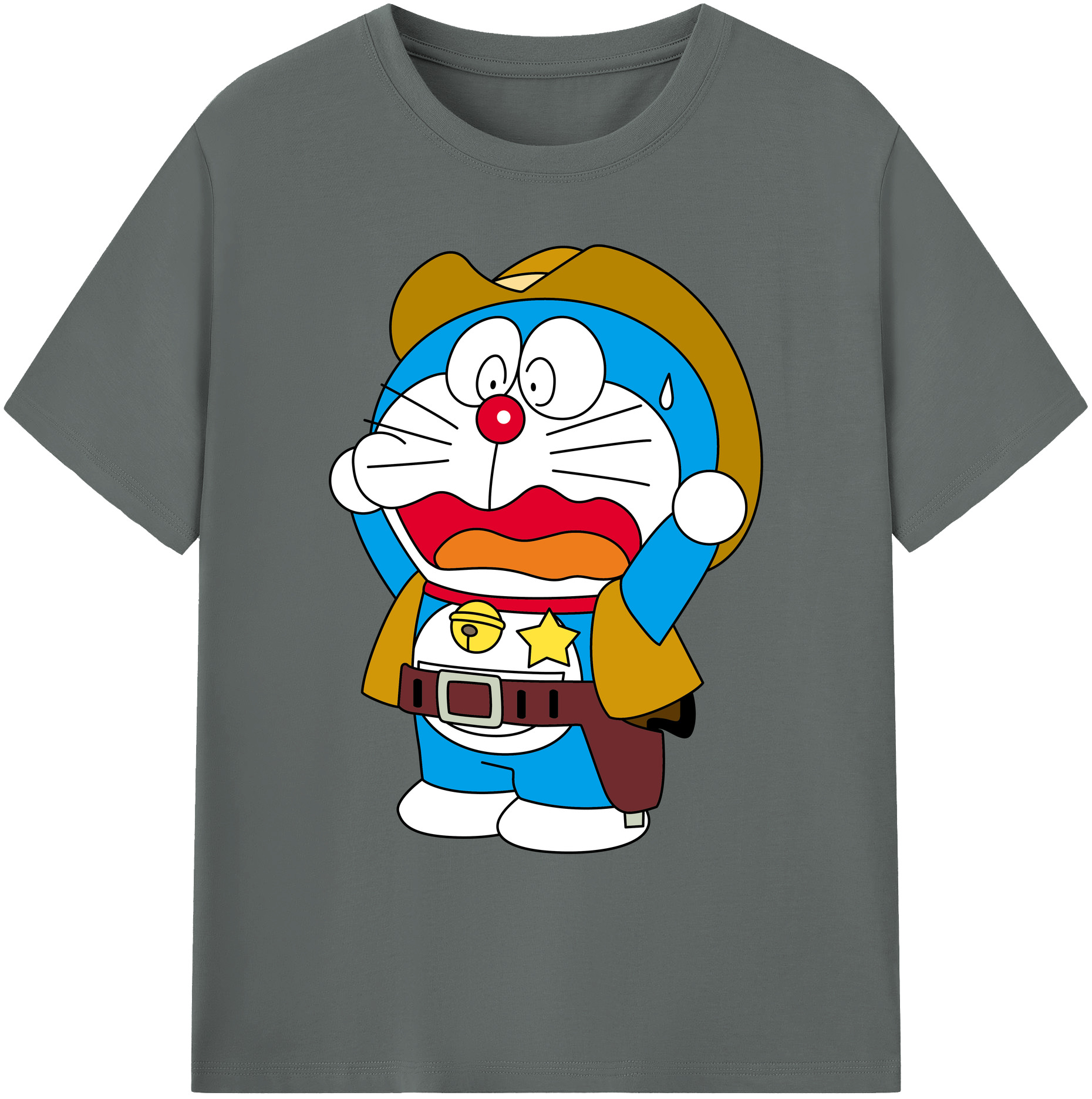 （画像用） ドラえもん Doraemon 綿100％ メンズ半袖Tシャツ｜肌触りやわらか＆通気性